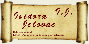 Isidora Jelovac vizit kartica